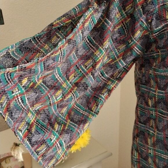 NWT Francesca's Blue Rain Embellished Shift Dress - Picture 4 of 15